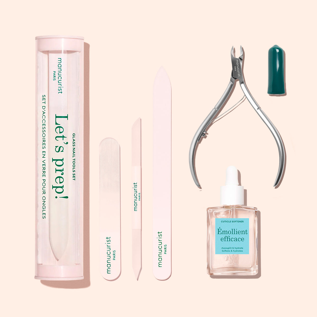 Trio Accessoires en verre pour ongles