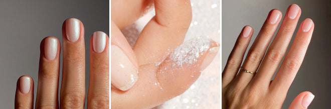 Porté Fairy & pearl drops par matejanova, nacre snow flakes Manucurist