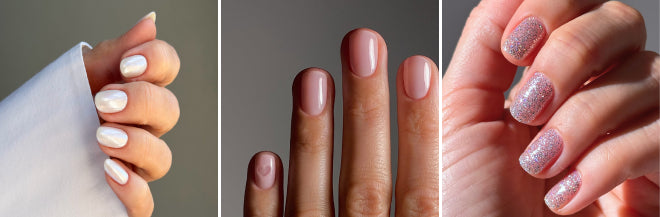 White glazed nails par bara.hoyle, Soap nails Milky pink par matejanova, porté Mermaid par mani.minimalist